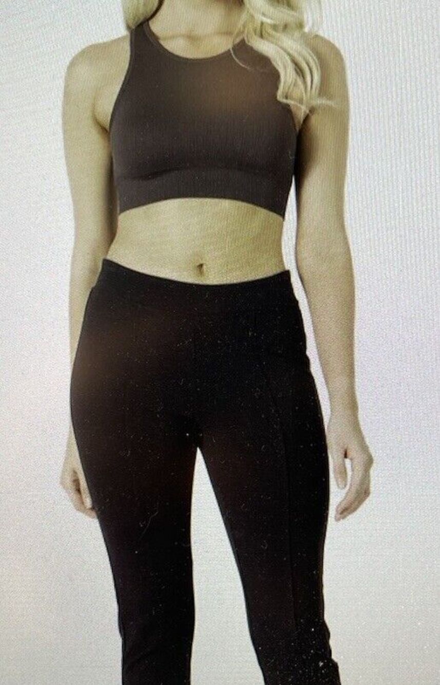 NWT Vertigo Paris Womenβs Seamed Ponte Legging High Rise Black Skinny Size Small